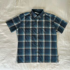 Kuhl Men's XL Plaid Button Up Short Sleeve Shirt. NWT